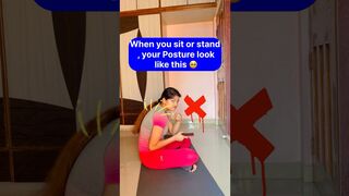 Correct your posture in 3 minutes | round shoulder | posture correct yoga | Exercise #muskanrana