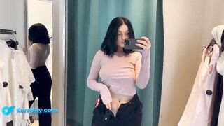 [4K] Transparent in dressing room Try on Haul | crazy gorgeous outfits ????