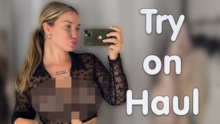 [4K] Transparent Clothes Haul | See through Try on