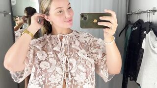 [4K] Transparent Clothes Haul | See through Try on