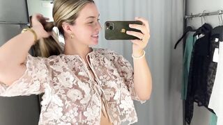 [4K] Transparent Clothes Haul | See through Try on