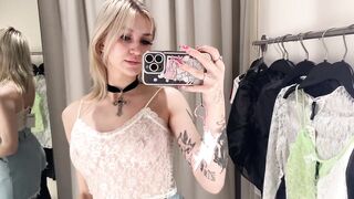 [4K] Transparent Clothes Try-on Haul | See-through Try-on