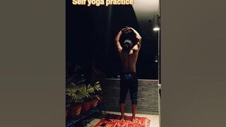 self yoga practice ✨️ #yoga #homeworkout #meditationmusic