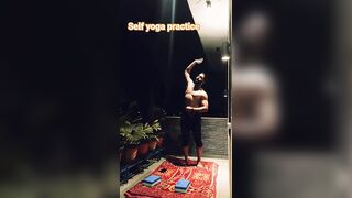 self yoga practice ✨️ #yoga #homeworkout #meditationmusic