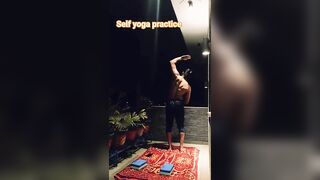 self yoga practice ✨️ #yoga #homeworkout #meditationmusic