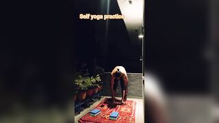 self yoga practice ✨️ #yoga #homeworkout #meditationmusic