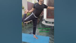 Simple home workout for cure sciatica nerve pain #yoga