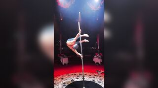 «Flowing Grace: Serene Movement #stretching #poleart #specialityact #palazzo #calisthenics