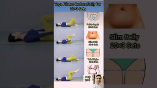 Yoga Pilates-Reduce Belly Fat part 58#short #reducebellyfat #bellyfatloss #yoga