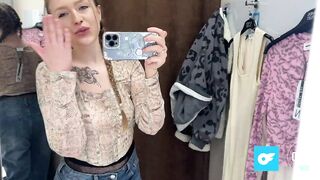 [4K] Try on Haul in dressing room transparent outfits (2024)