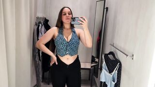 Deep Cleavage Try on Haul with Adele | Stylish Tops