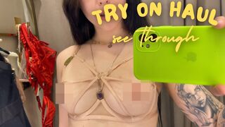 See Through Try On Haul Transparent Lingerie | Try On Haul Clothes | Try On Haul At The Mall