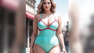 Sultry Waves: Emily's Stunning Collection of Sexy Plus Size Bikinis