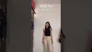 H&M tops try on #haul #H&Mtops #minihaul #tryonhaul2024 #ootd #haulvideo #summertops #viral #H&M