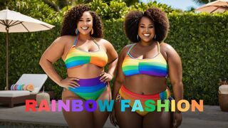 PLUS SIZE MODELS | BEAUTIFUL RAINBOW BIKINIS | GLAMOROUS CURVY MODELS | BEAUTIFUL FASHION SWIMSUITS