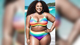 PLUS SIZE MODELS | BEAUTIFUL RAINBOW BIKINIS | GLAMOROUS CURVY MODELS | BEAUTIFUL FASHION SWIMSUITS