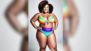 PLUS SIZE MODELS | BEAUTIFUL RAINBOW BIKINIS | GLAMOROUS CURVY MODELS | BEAUTIFUL FASHION SWIMSUITS