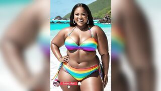 PLUS SIZE MODELS | BEAUTIFUL RAINBOW BIKINIS | GLAMOROUS CURVY MODELS | BEAUTIFUL FASHION SWIMSUITS