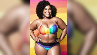 PLUS SIZE MODELS | BEAUTIFUL RAINBOW BIKINIS | GLAMOROUS CURVY MODELS | BEAUTIFUL FASHION SWIMSUITS