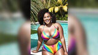 PLUS SIZE MODELS | BEAUTIFUL RAINBOW BIKINIS | GLAMOROUS CURVY MODELS | BEAUTIFUL FASHION SWIMSUITS