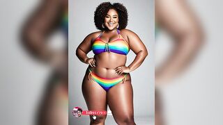 PLUS SIZE MODELS | BEAUTIFUL RAINBOW BIKINIS | GLAMOROUS CURVY MODELS | BEAUTIFUL FASHION SWIMSUITS