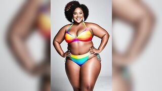 PLUS SIZE MODELS | BEAUTIFUL RAINBOW BIKINIS | GLAMOROUS CURVY MODELS | BEAUTIFUL FASHION SWIMSUITS