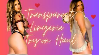 Transparent Lingerie Try On Haul with Violet | See Through Mesh top