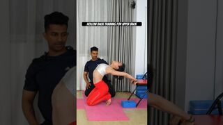 Hollow back training for upper back flexibility #yoga #upperback