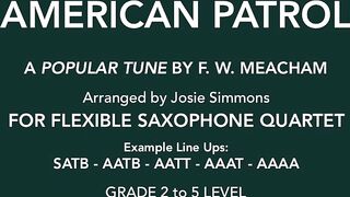 American Patrol Sheet Music for Flexible Saxophone Quartet