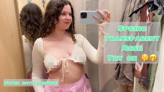 Spring Transparent Knit See-through Try-on Haul