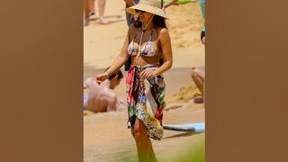 Jessica Alba Wearing Bikini Top in Poipi, Kauai #shorts