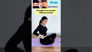 Upper abdomen exercise ????‍♀️ #exercise #weightloss #yoga #fitness #abdomen #fatloss #fit