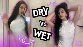 ????Wet vs Dry Clothing Experiment: Try on Haul [4K]????
