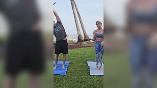 Pre-Round Yoga Warm Up - Half Moon Pose