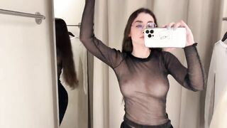 Transparent Clothes with Laurel | See-Through Try On Haul At The Mall [4K]