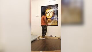 Buddha Painting for Yoga fitness studio #shorts #reels #painting