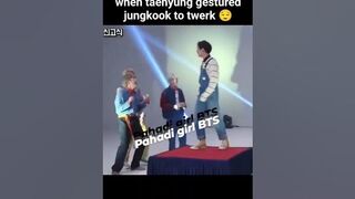 when taehyung gestured jungkook to twerk ???? #taekook #shorts #youtubeshorts #ytshorts