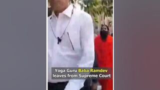 Delhi: Yoga Guru Baba Ramdev leaves from Supreme Court