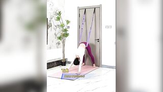 Training exercise bends down aerial yoga stretching rope trainer assisted stretch band