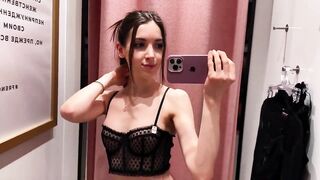 4K Transparent Try on Haul Lingerie Tops See Through Clothes