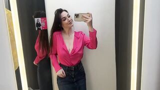 Transparents lingerie Try On Nude blouse with LizokkDemonsha