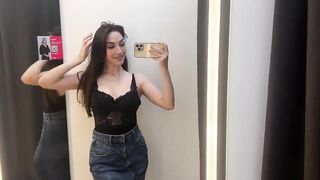 Transparents lingerie Try On Nude blouse with LizokkDemonsha