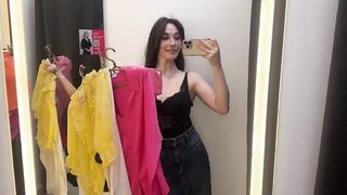 Transparents lingerie Try On Nude blouse with LizokkDemonsha