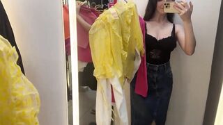 Transparents lingerie Try On Nude blouse with LizokkDemonsha