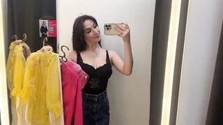 Transparents lingerie Try On Nude blouse with LizokkDemonsha