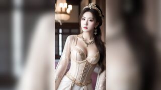 [4K AI ART] Elegant Beauty, Model Lookbook, Dress in Lingerie, Oriental Palace 4