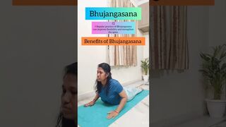 Bhujangasana benefit #trending #yoga #fitness #love #youtubeshorts #like #india #flexibility #funny