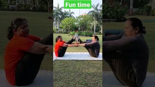 fun time #power yoga pose #flexible body #shorts video viral#garden