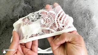 Sexy Women Lingerie OOTD Sheer Lace White Bridal Panty! My Sexy Lingerie Collection!