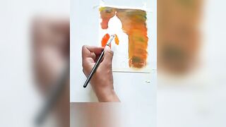 ????yoga with nature painting #youtube #youtubeshorts #paintingforbeginners